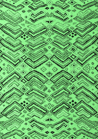 Abstract Emerald Green Modern Rug, abs4741emgrn