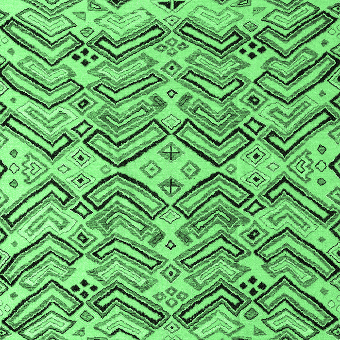 Abstract Emerald Green Modern Rug, abs4741emgrn