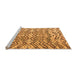 Sideview of Machine Washable Abstract Orange Modern Area Rugs, wshabs4741org