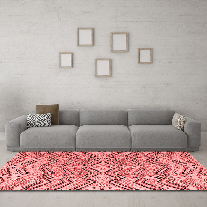 Modern Red Washable Rugs