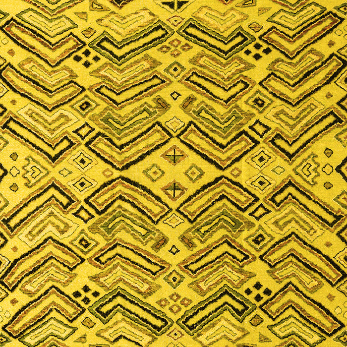 Machine Washable Abstract Yellow Modern Rug, wshabs4741yw