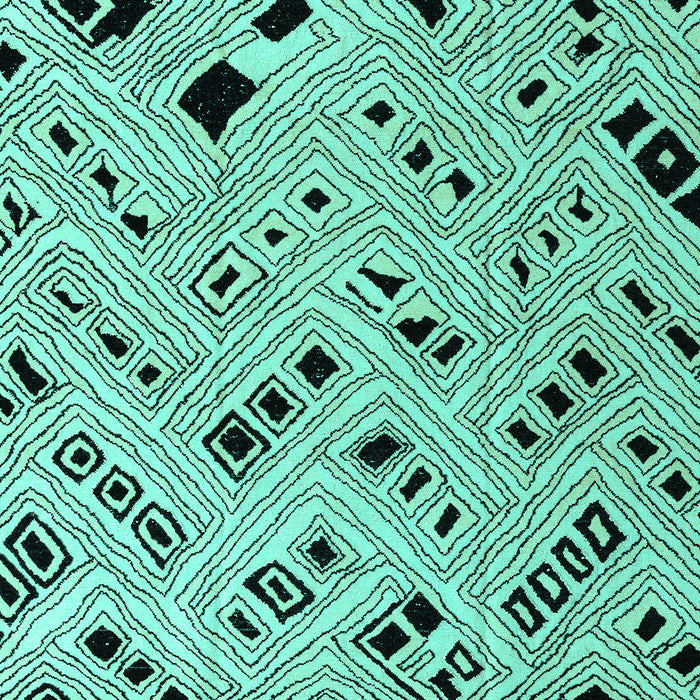 Machine Washable Abstract Turquoise Modern Area Rugs, wshabs4742turq