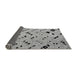 Sideview of Abstract Gray Modern Rug, abs4742gry