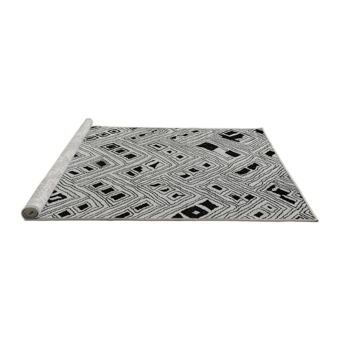 Sideview of Machine Washable Abstract Gray Modern Rug, wshabs4742gry