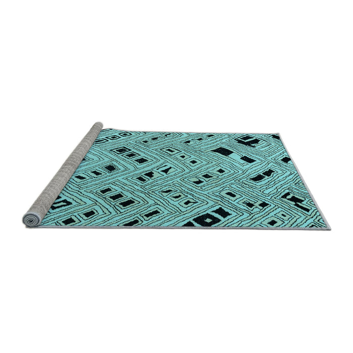 Sideview of Machine Washable Abstract Light Blue Modern Rug, wshabs4742lblu