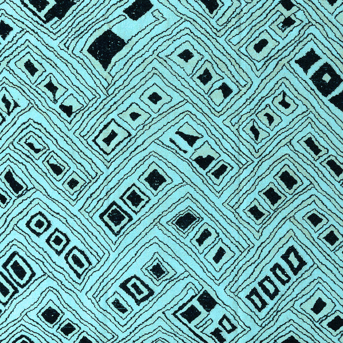 Abstract Light Blue Modern Rug, abs4742lblu