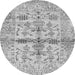 Round Oriental Gray Traditional Rug, abs4743gry