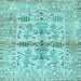 Square Oriental Light Blue Traditional Rug, abs4743lblu