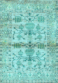 Oriental Light Blue Traditional Rug, abs4743lblu