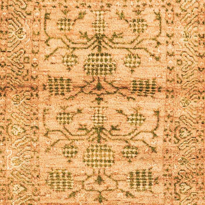 Machine Washable Oriental Orange Traditional Area Rugs, wshabs4743org