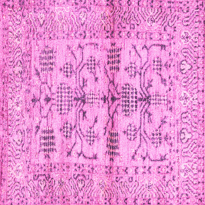 Square Oriental Pink Traditional Rug, abs4743pnk