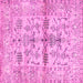 Square Oriental Pink Traditional Rug, abs4743pnk