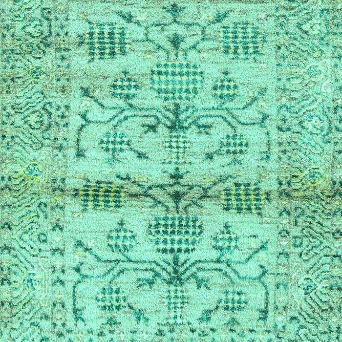 Machine Washable Oriental Turquoise Traditional Area Rugs, wshabs4743turq