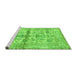 Sideview of Machine Washable Oriental Green Traditional Area Rugs, wshabs4743grn