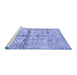 Sideview of Machine Washable Oriental Blue Traditional Rug, wshabs4743blu