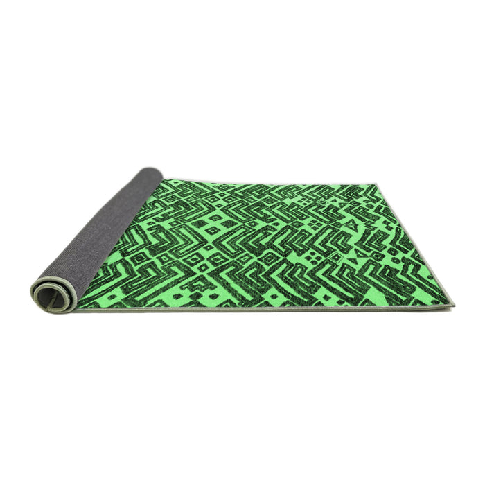 Sideview of Abstract Emerald Green Modern Rug, abs4744emgrn