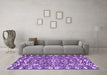 Machine Washable Abstract Purple Modern Area Rugs in a Living Room, wshabs4744pur