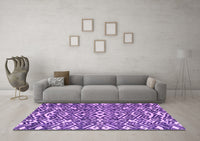 Machine Washable Abstract Purple Modern Rug, wshabs4744pur