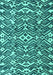 Machine Washable Abstract Turquoise Modern Area Rugs, wshabs4744turq