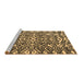 Sideview of Machine Washable Abstract Brown Modern Rug, wshabs4744brn