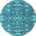 Round Machine Washable Abstract Light Blue Modern Rug, wshabs4744lblu