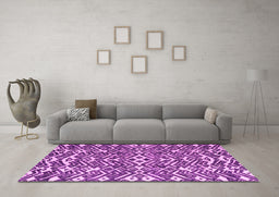 Machine Washable Abstract Pink Modern Rug in a Living Room, wshabs4744pnk
