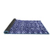 Sideview of Abstract Blue Modern Rug, abs4744blu