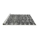 Sideview of Machine Washable Abstract Gray Modern Rug, wshabs4744gry