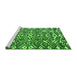 Sideview of Machine Washable Abstract Green Modern Area Rugs, wshabs4744grn