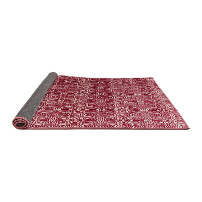 Sideview of Abstract Light Coral Pink Modern Rug, abs4745