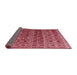 Sideview of Abstract Light Coral Pink Modern Rug, abs4745