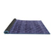 Sideview of Abstract Blue Modern Rug, abs4745blu