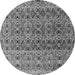 Round Abstract Gray Modern Rug, abs4745gry