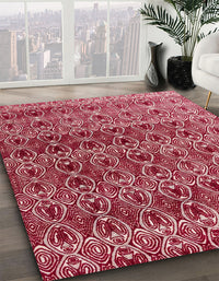 Abstract Light Coral Pink Modern Rug, abs4745