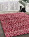 Abstract Light Coral Pink Modern Rug in Family Room, abs4745