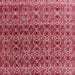 Square Machine Washable Abstract Light Coral Pink Rug, wshabs4745