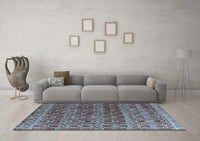 Machine Washable Abstract Light Blue Modern Rug, wshabs4745lblu