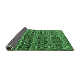 Sideview of Abstract Emerald Green Modern Rug, abs4745emgrn