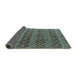 Sideview of Abstract Turquoise Modern Rug, abs4745turq