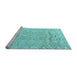 Sideview of Machine Washable Solid Light Blue Modern Rug, wshabs4746lblu