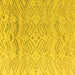 Square Solid Yellow Modern Rug, abs4746yw