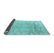 Sideview of Solid Light Blue Modern Rug, abs4746lblu