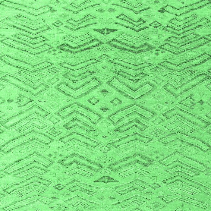 Square Solid Emerald Green Modern Rug, abs4746emgrn