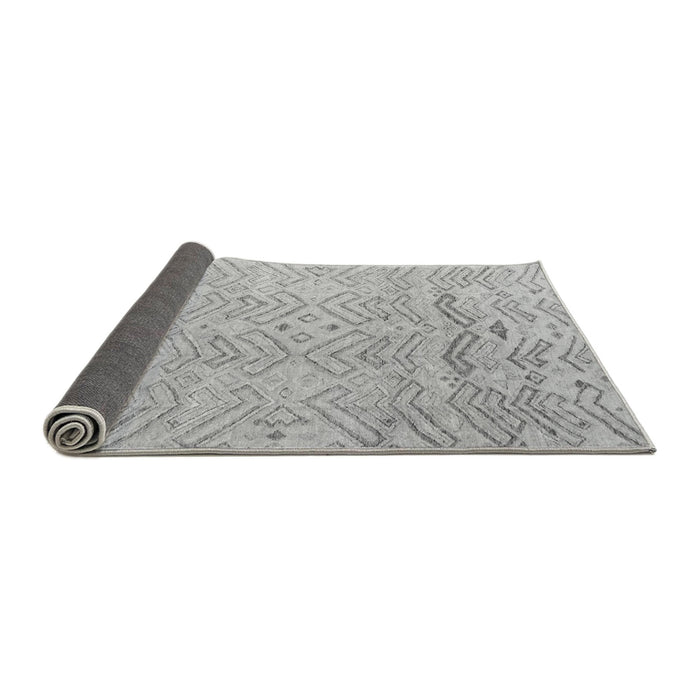 Sideview of Solid Gray Modern Rug, abs4746gry