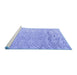 Sideview of Machine Washable Solid Blue Modern Rug, wshabs4746blu