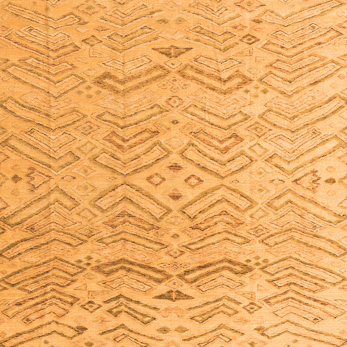 Square Machine Washable Solid Orange Modern Area Rugs, wshabs4746org