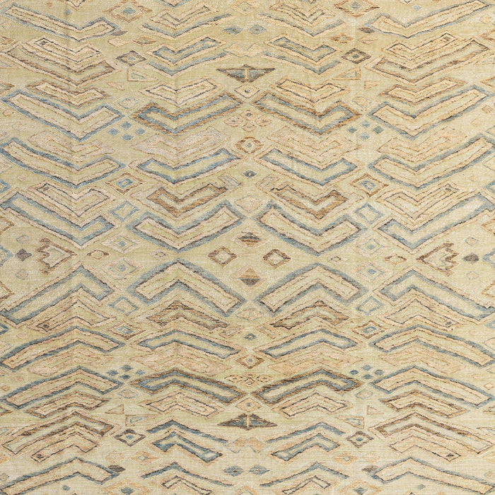 Square Machine Washable Abstract Brown Gold Rug, wshabs4746