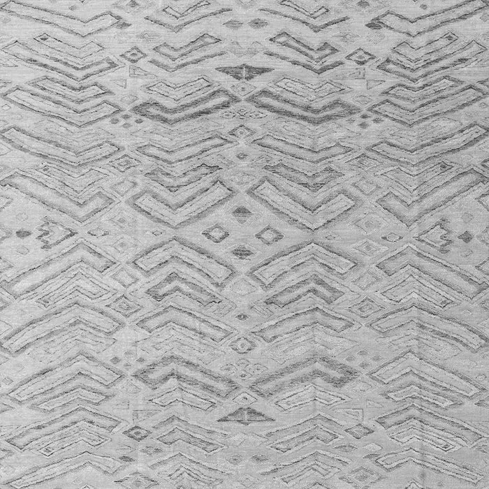 Square Solid Gray Modern Rug, abs4746gry