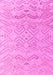 Machine Washable Solid Pink Modern Rug, wshabs4746pnk