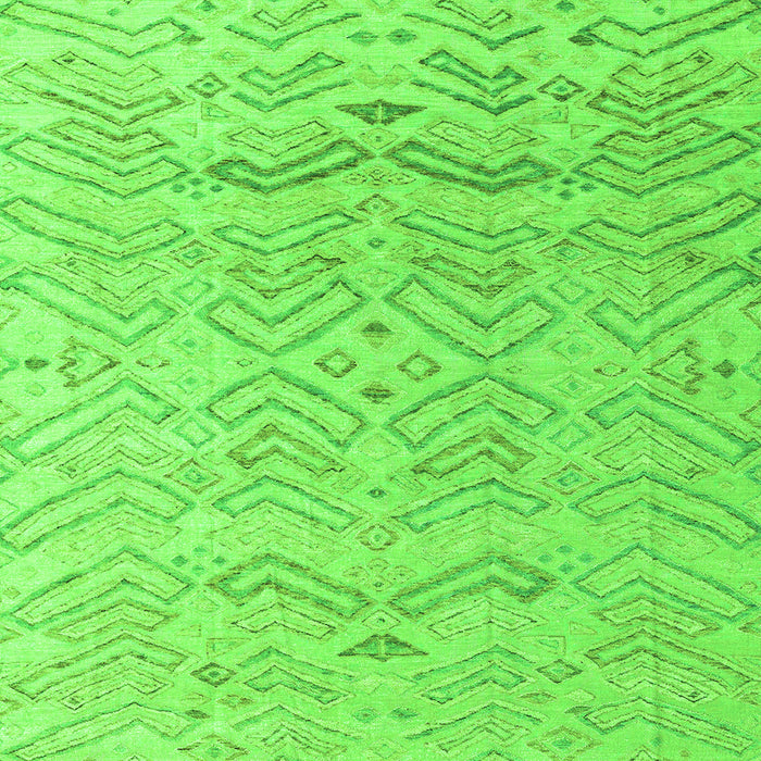 Square Solid Green Modern Rug, abs4746grn